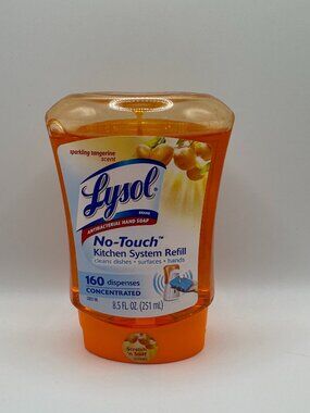 Lysol No Touch Kitchen System Refill Sparkling Tangerine Scent 8.5oz